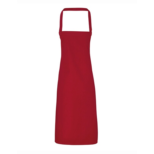 Fartuch Dlugi Bawelniany Organiczny PW102 - Burgundy (ca. Pantone 216C)