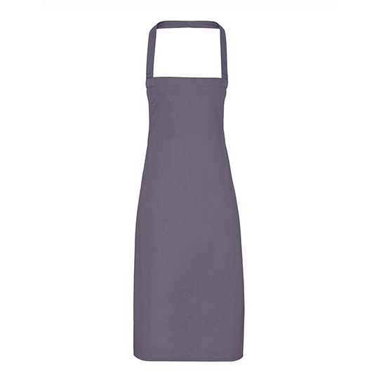 Fartuch Dlugi Bawelniany Organiczny PW102 - Dark Grey (ca. Pantone 431C)