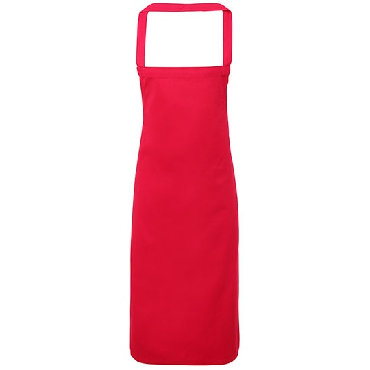 Fartuch Dlugi Bawelniany Organiczny PW102 - Hot Pink (ca. Pantone 214C)