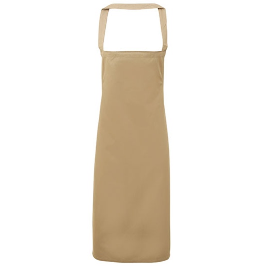 Fartuch Dlugi Bawelniany Organiczny PW102 - Khaki (ca. Pantone 7503C)