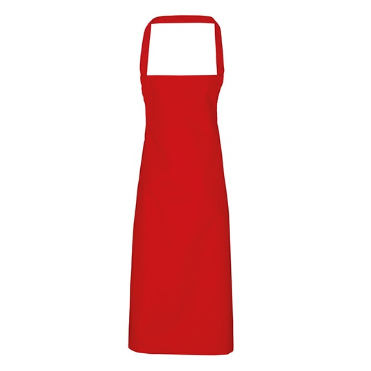 Fartuch Dlugi Bawelniany Organiczny PW102 - Red (ca. Pantone 200C)