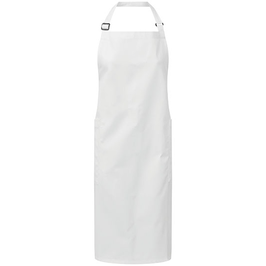 Fartuch Pelny Regulowany Poliester Recykling Bawelna Organiczna PW120 - White