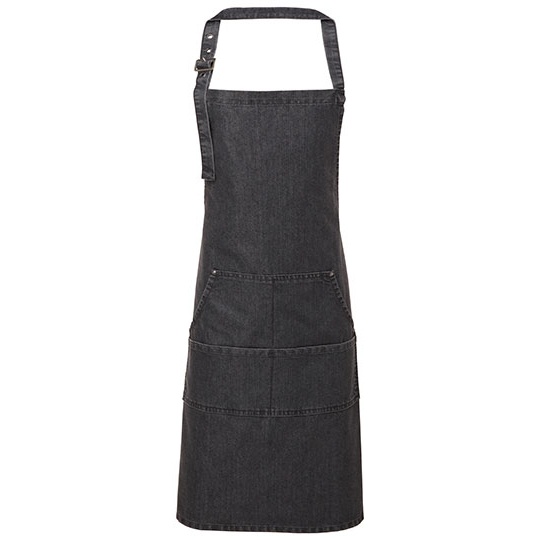 Fartuch Dlugi Denim PW126 - Black Denim (ca. Pantone 433C)