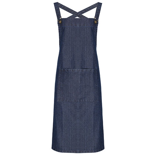 Fartuch Baristy na Szelkach Bawelniany PW129 - Indigo Denim (ca. Pantone 2767C)