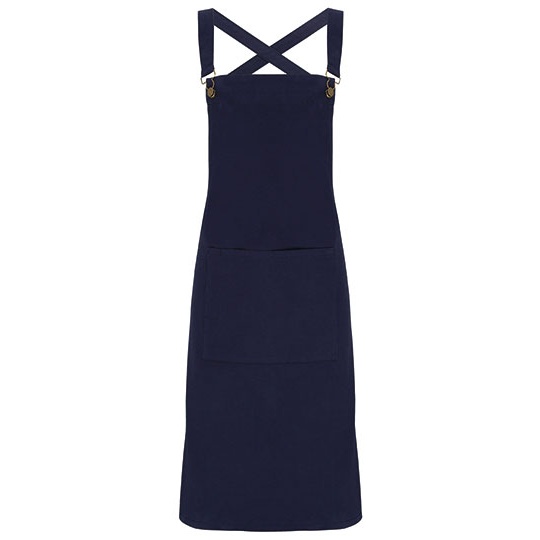 Fartuch Baristy na Szelkach Bawelniany PW129 - Navy (ca. Pantone 2766C)