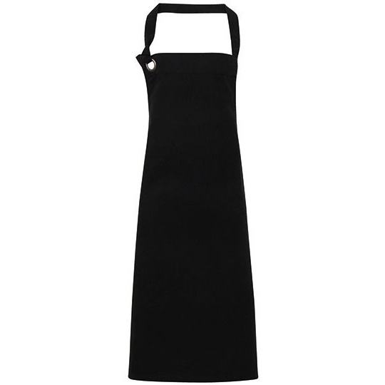 Fartuch Pełny Bawełniany Canvas PW130 - Black (ca. Pantone Black C)