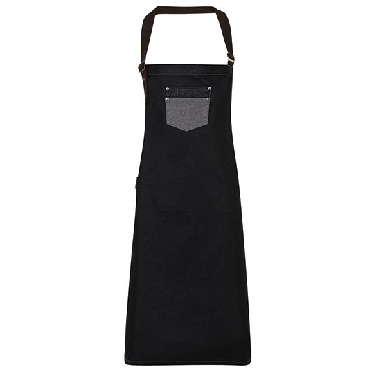 Fartuch Denimowy Wodoodporny Woskowany PW136 - Black Denim (ca. Pantone 433C)