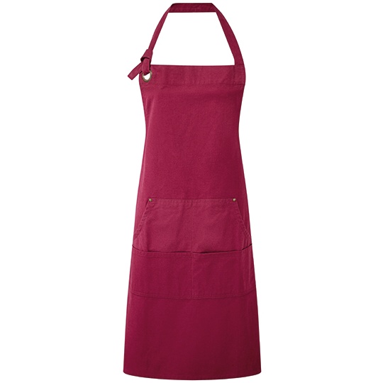 Fartuch Bawelniany Wytrzymaly PW137 - Burgundy (ca. Pantone 209C)