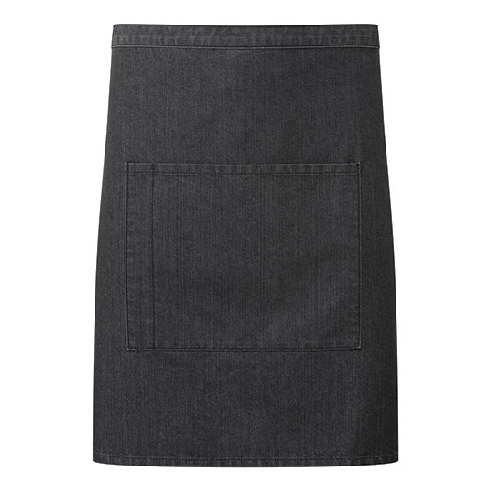 Fartuch średni w talii z recyklingu PW141 - Black Denim (ca. Pantone 426C)