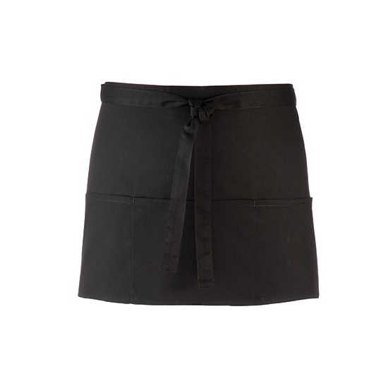 Fartuch Krotki Twill PW155 - Black (ca. Pantone Black C)