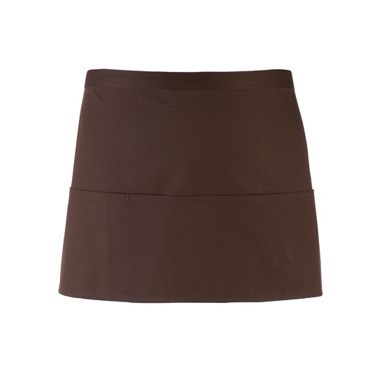Fartuch Krotki Twill PW155 - Brown (ca. Pantone 476C)
