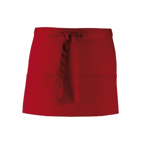 Fartuch Krotki Twill PW155 - Burgundy (ca. Pantone 216C)