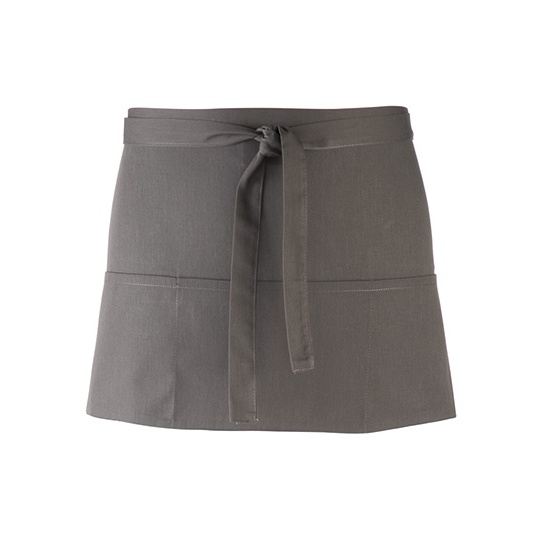Fartuch Krotki Twill PW155 - Dark Grey (ca. Pantone 431C)
