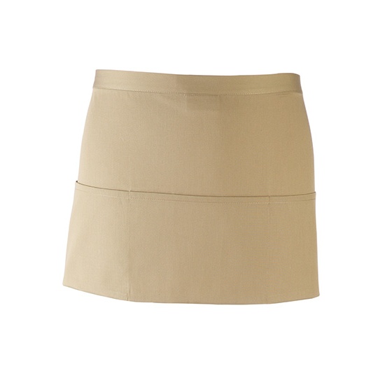 Fartuch Krotki Twill PW155 - Khaki (ca. Pantone 7503C)