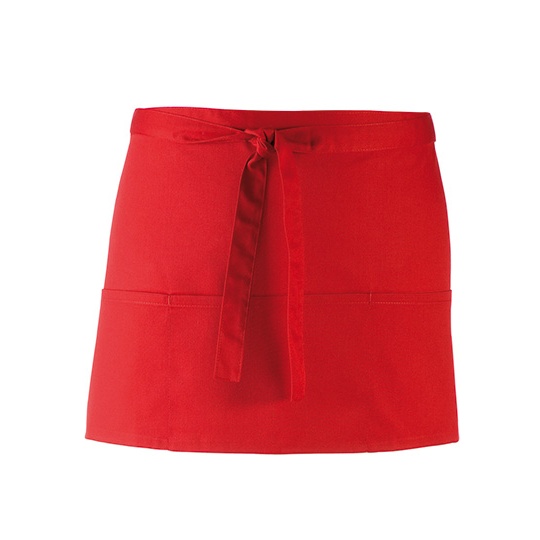 Fartuch Krotki Twill PW155 - Red (ca. Pantone 200C)