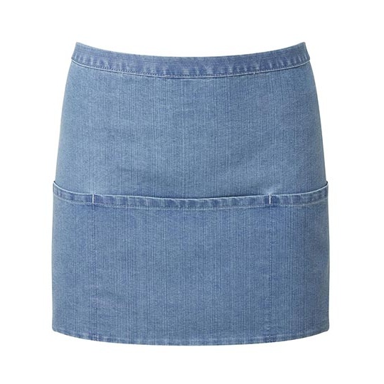 Fartuch Krotki Twill PW155 - Blue Denim (ca. Pantone 2166C)
