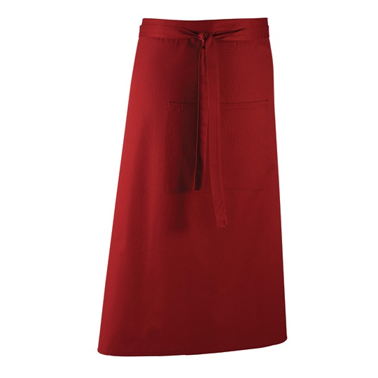 Fartuch barowy z kieszenią PW158 - Burgundy