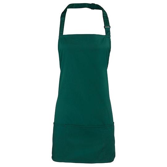 Fartuch 2w1 Bawelna Twill PW159 - Bottle Green (ca. Pantone 7736C)