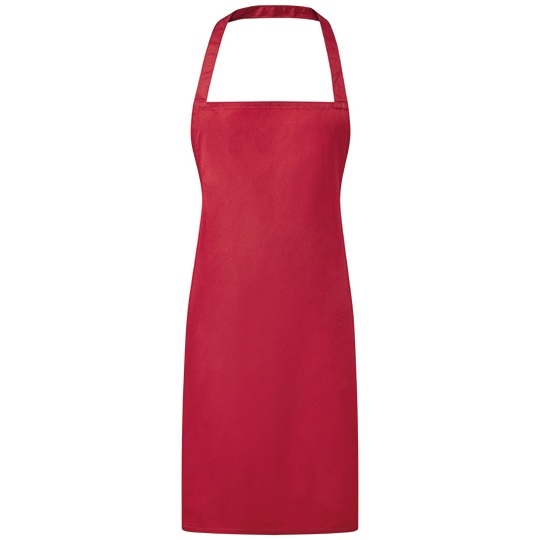 Fartuch Klasyczny Twill Poliester Bawelna PW165 - Red (ca. Pantone 201C)