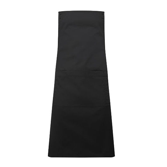 Fartuch Dlugi Poliester Bawelna Recykling PW190 - Black (ca. Pantone Black C)