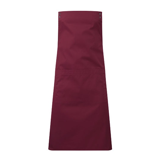 Fartuch Dlugi Poliester Bawelna Recykling PW190 - Burgundy (ca. Pantone 209C)