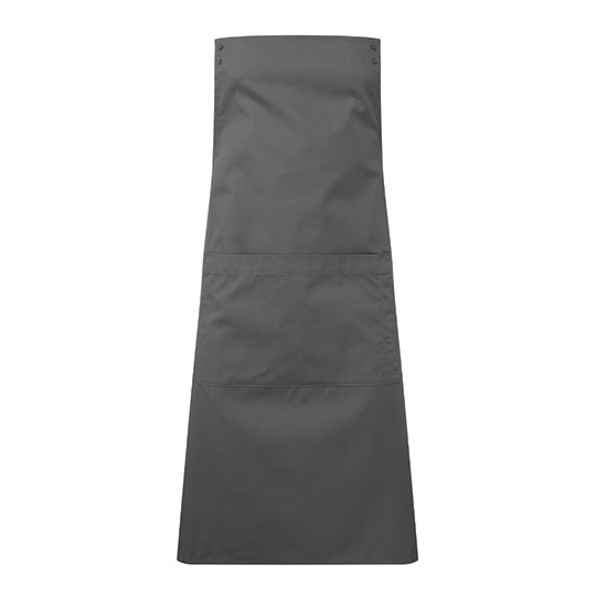 Fartuch Dlugi Poliester Bawelna Recykling PW190 - Dark Grey (ca. Pantone 425C)