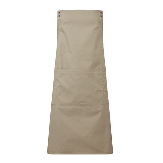 Fartuch Dlugi Poliester Bawelna Recykling PW190 - Khaki (ca. Pantone 7536C)