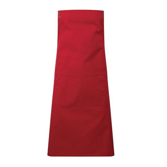 Fartuch Dlugi Poliester Bawelna Recykling PW190 - Red (ca. Pantone 201C)