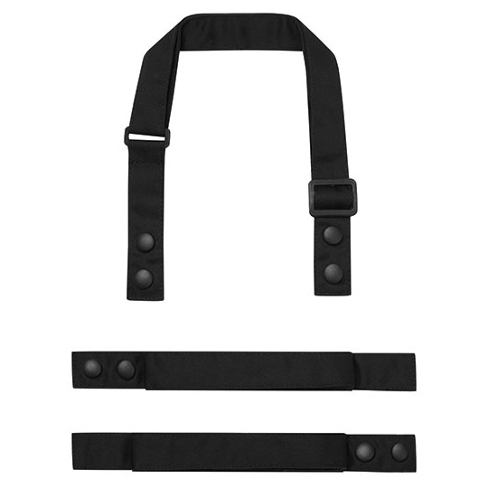 Pasek do fartucha regulowany poliester z recyklingu PW191 - Black (ca. Pantone Black C)