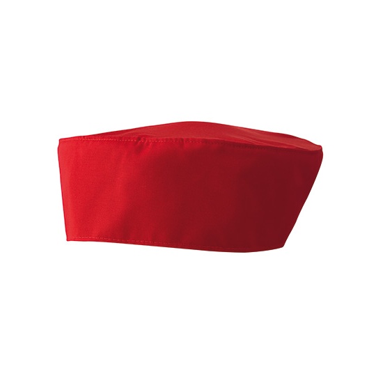 Czapka Kucharska z Plaskim Denkiem Elastyczny Tyl Odporna na Zagniecenia PW653 - Red (ca. Pantone 200C)