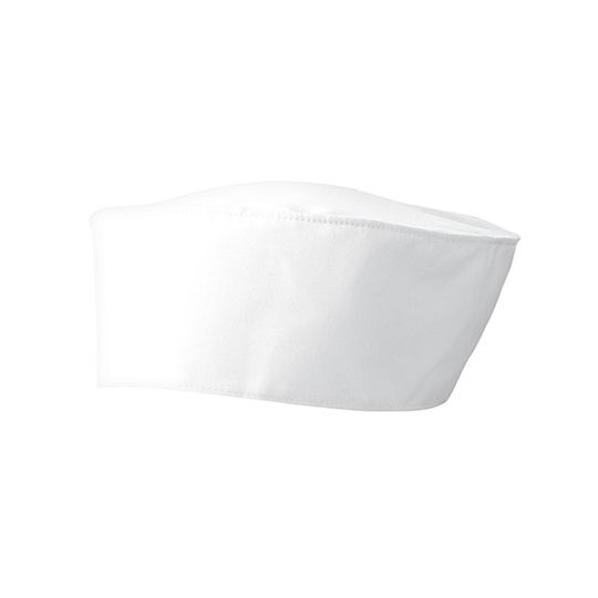 Czapka Kucharska z Plaskim Denkiem Elastyczny Tyl Odporna na Zagniecenia PW653 - White