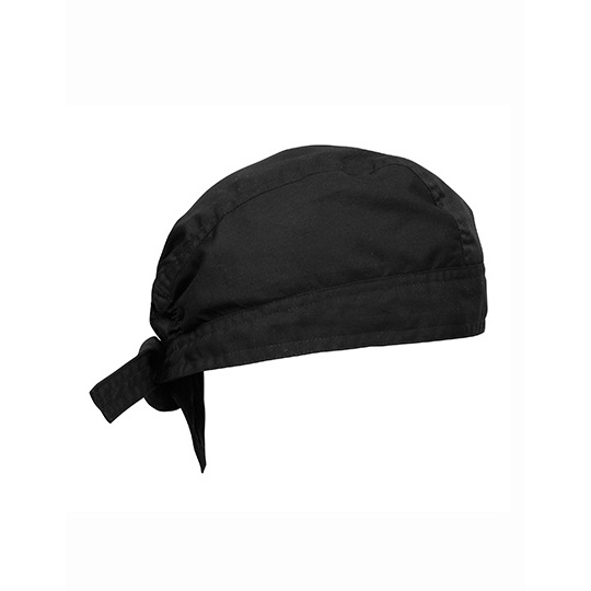 Chustka Kucharska Łatwa do Wiązania Twill Poliester Bawełna PW658 - Black