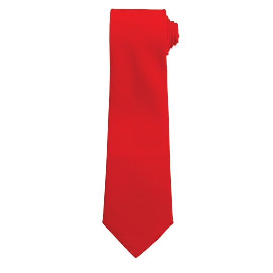 Krawat Meski Poliestrowy 8 cm PW700 - Red (ca. Pantone 200C)