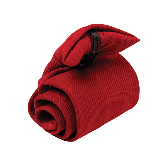 Krawat na klips Gladki Poliester PW710 - Burgundy (ca. Pantone 216C)