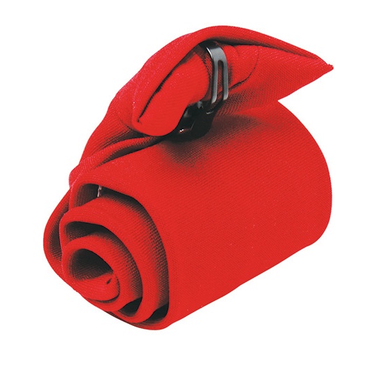 Krawat na klips Gladki Poliester PW710 - Red (ca. Pantone 200C)