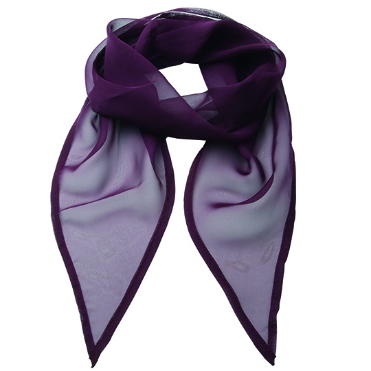 Szal Damski Szyfonowy PW740 - Aubergine (ca. Pantone 5115C)