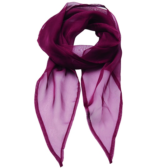 Szal Damski Szyfonowy PW740 - Burgundy (ca. Pantone 216C)