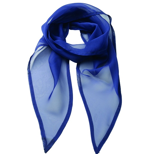 Szal Damski Szyfonowy PW740 - Marine Blue (ca. Pantone 281C)