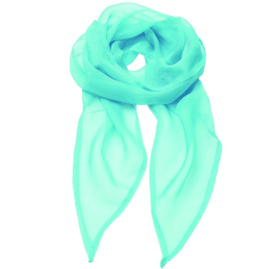 Szal Damski Szyfonowy PW740 - Turquoise (ca. Pantone 312C)