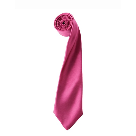 Krawat Klasyczny Satynowy PW750 - Hot Pink (ca. Pantone 214C)