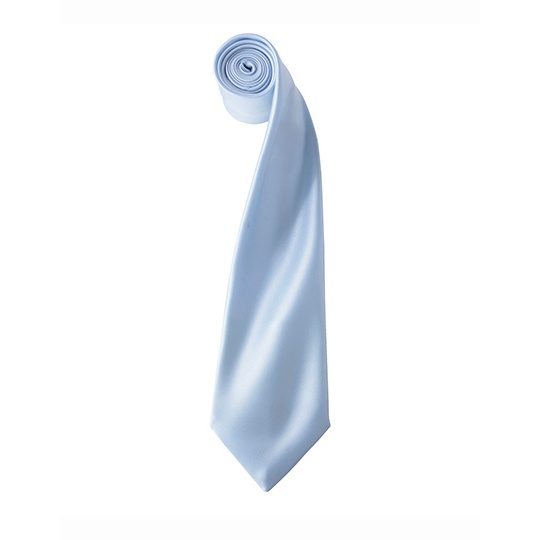 Krawat Klasyczny Satynowy PW750 - Light Blue (ca. Pantone 2708C)