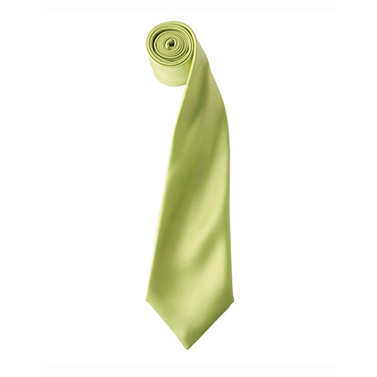 Krawat Klasyczny Satynowy PW750 - Lime (ca. Pantone 382C)