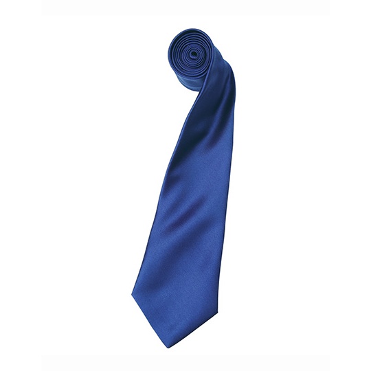 Krawat Klasyczny Satynowy PW750 - Marine Blue (ca. Pantone 281C)