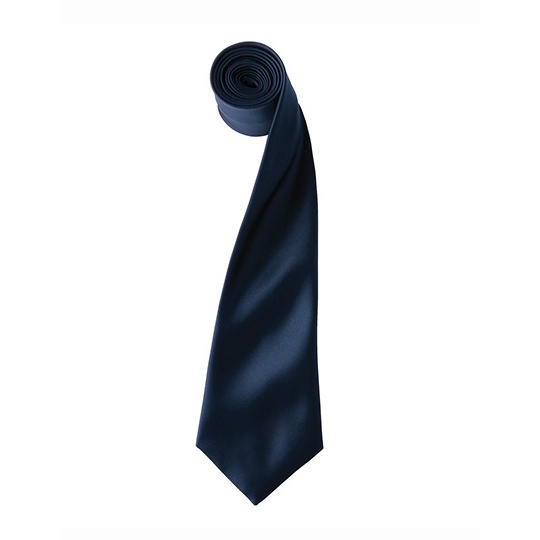 Krawat Klasyczny Satynowy PW750 - Navy (ca. Pantone 2766C)