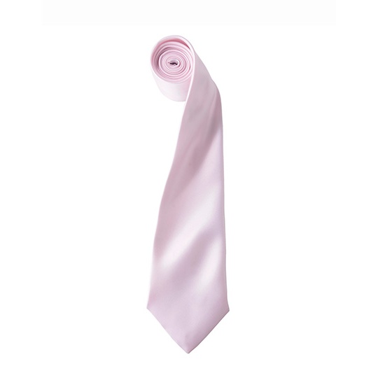 Krawat Klasyczny Satynowy PW750 - Pink (ca. Pantone 1895C)