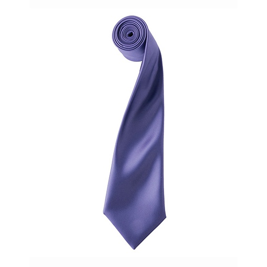 Krawat Klasyczny Satynowy PW750 - Purple (ca. Pantone 269C)