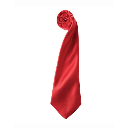 Krawat Klasyczny Satynowy PW750 - Red (ca. Pantone 200C)