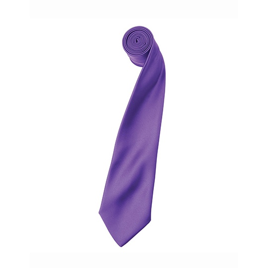 Krawat Klasyczny Satynowy PW750 - Rich Violet (ca. Pantone 2587C)