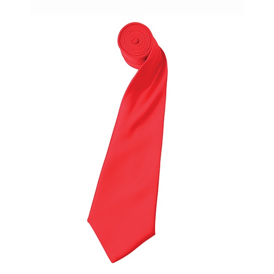 Krawat Klasyczny Satynowy PW750 - Strawberry Red (ca. Pantone 186C)