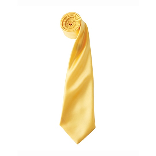 Krawat Klasyczny Satynowy PW750 - Sunflower (ca. Pantone 136C)